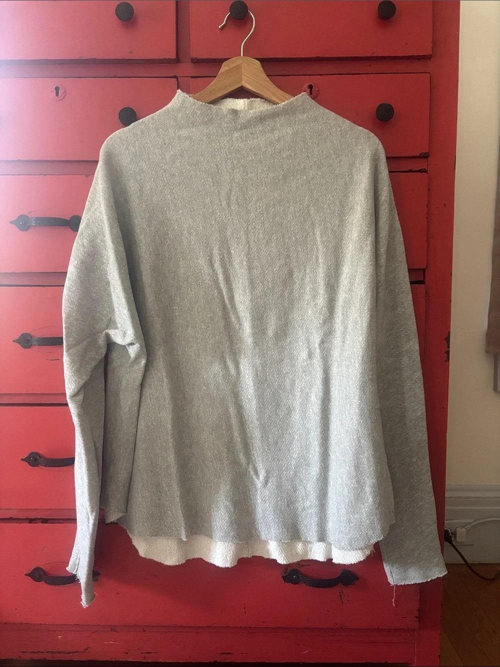perfectwhitetee Light Gray Cozy Textured Sweatshirt